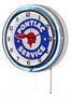 Pontiac Service Double Neon Wall Clock