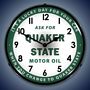 Quaker State Motor Oil Lighted Wall Clock