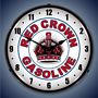 Red Crown Gasoline Lighted Wall Clock