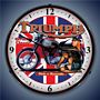 Triumph Bike Lighted Wall Clock