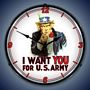 Uncle Sam U.S. Army Lighted Wall Clock