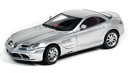 2003 Mercedes-Benz SLR McLaren Silver Die-Cast 1:12 Scale Model Car by CMC