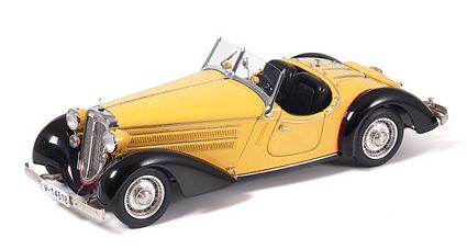 Audi 225 Front Roadster Black And Yellow Limited Edition Die-Cast 1:18 Scale Model Car by CMC