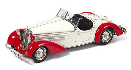 Audi 225 Front Roadster Red And White Limited Edition Die-Cast 1:18 Scale Model Car by CMC
