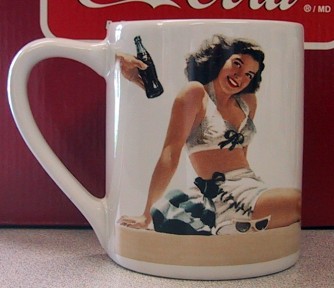 COCA-COLA BATHING BEAUTIES 11 OUNCE MUG - YES