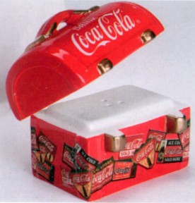 COCA-COLA LUNCH BOX SALT AND PEPPER SHAKERS