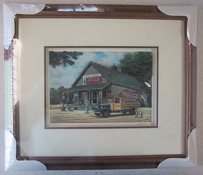 COCA-COLA THE PAUSE THAT REFRESHES LIMITED EDITION THREE DIMENSIONAL FRAMED PRINT