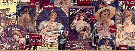 COCA-COLA VINTAGE STYLE WALL BORDER
