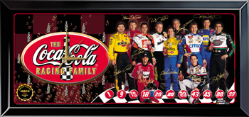 COCA-COLA NASCAR DRIVERS LIMITED EDITION WALL CLOCK