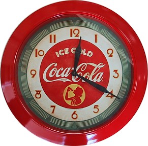 COCA-COLA DEPOT GIRL CLOCK