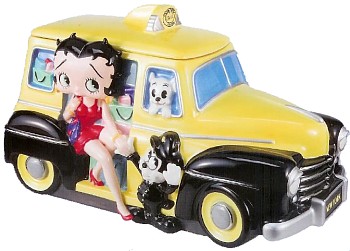 BETTY BOOP LIMITED EDITION YELLOW TAXI CAB COOKIE JAR
