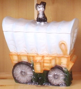 COVERED WAGON COOKIE JAR