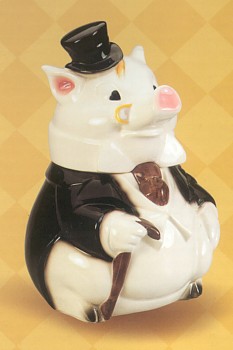 FORMAL PIG IN BLACK COOKIE JAR