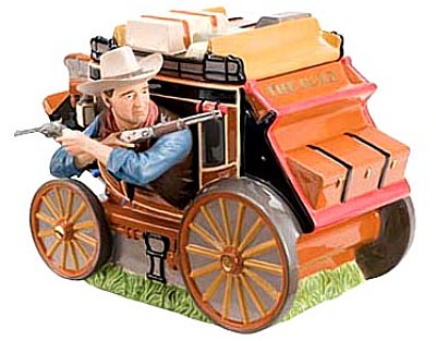JOHN WAYNE SCULPTED STAGECOACH LIMITED EDITION COOKIE JAR