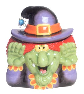 HAPPY HAUNTING WITCH COOKIE JAR