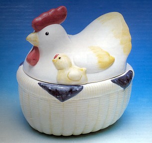 Country Chicken Cookie Jar