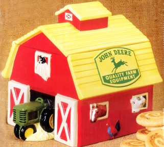 JOHN DEERE BARN COOKIE JAR