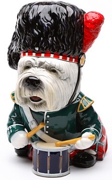 Scottish Drummer Dog Cookie Jar