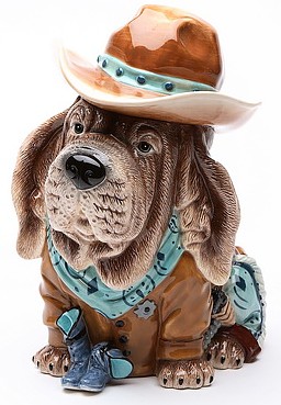 COWBOY DOG COOKIE JAR