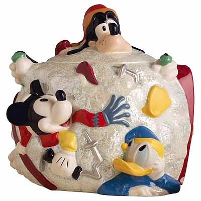 MICKEY AND FRIENDS SKIING DISNEY COOKIE JAR