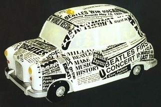 BEATLES NEWSPAPER TAXI LIMITED EDITION COOKIE JAR
