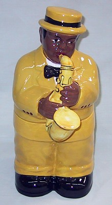 JAZZ SAXAPHONE PLAYER COOKIE JAR