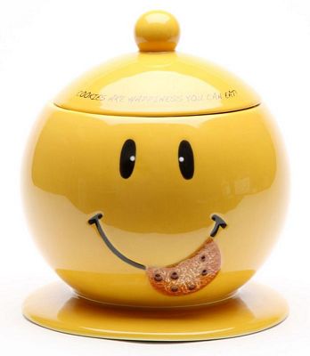 Happiness You Can Eat Smiley Face Cookie Jar