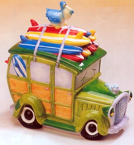 WOODY SURF CAR KOOKY COOKIE JAR