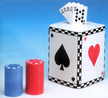 POKER COOKIE JAR WITH SALT AND PEPPER SHAKERS