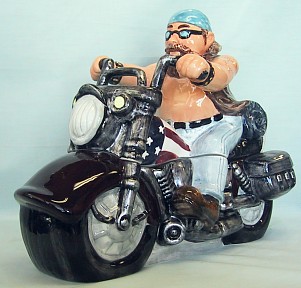 BIKER COOKIE JAR