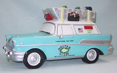 FISHING TRIP STATION WAGON COOKIE JAR