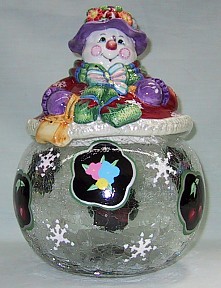 SNOWMAN COOKIE JAR - MADAME BUTTERFLY