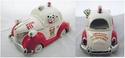 AMERICAN FIREFIGHTER COOKIE JAR BY HENRY CAVANAGH