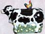 Cow With Rooster Cookie Jar