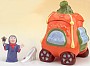 Pumpkin Carriage Cookie Jar With Salt And Pepper Shakers