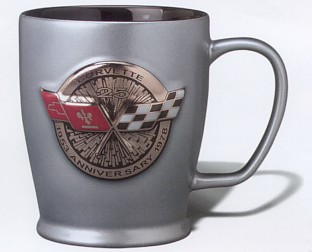 CORVETTE 25th ANNIVERSARY 12 OUNCE SCULPTED MUG
