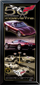 CORVETTE 50th ANNIVERSARY LIMITED EDITION WALL CLOCK