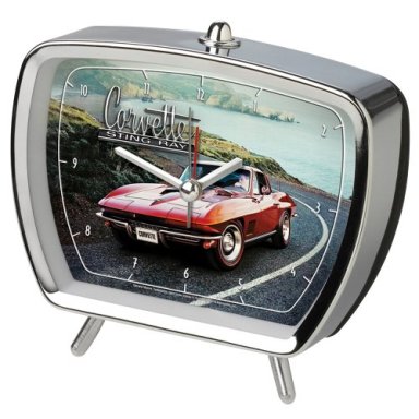 1967 CORVETTE STING RAY CHROME RETRO ALARM CLOCK