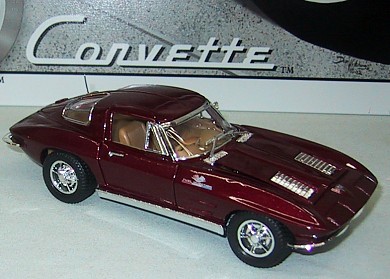 1963 METALLIC RED CORVETTE STING RAY DIE-CAST SCALE MODEL