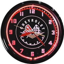 Corvette 1956/1957 Model Years Neon Wall Clock