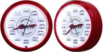 Corvette Cars Neon Wall Clock