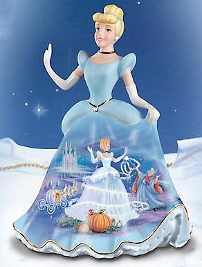 DISNEY CINDERELLA PORCELAIN BELL FIGURINE