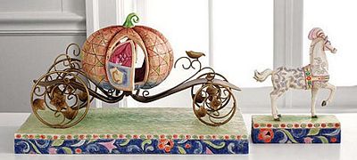 DISNEY TRADITIONS CINDERLLA PUMPKIN CARRIAGE FIGURINE SET BY JIM SHORE