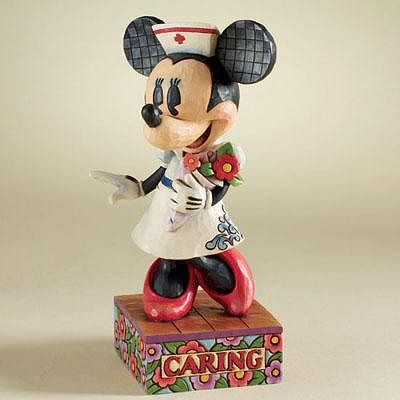 DISNEY TRADITIONS MINNIE MOUSE CARING NURSE FIGURINE BY JIM SHORE