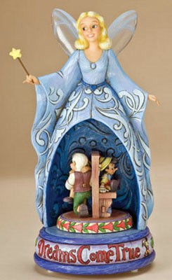 DISNEY TRADITIONS BLUE FAIRY FROM PINOCCHIO MUSICAL FIGURINE BY JIM SHORE