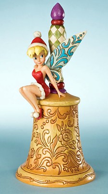 DISNEY TRADITIONS TINKER BELL HOLIDAY BELL FIGURINE BY JIM SHORE