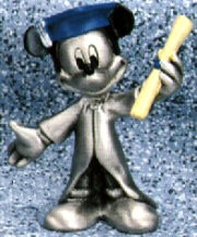MICKEY GRADUATE PEWTER FIGURINE