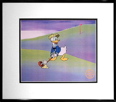 DONALD'S GOLF GAME FRAMED LIMITED EDITION WALT DISNEY SERICEL