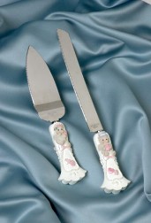 DREAMSICLES WEDDING KNIFE AND SERVER SET