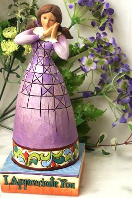 Jim Shore Heartwood Creek Girl I Appreciate You Figurine